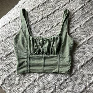 Verge Girl Green Corset Top Size 4 US (8 AUS)